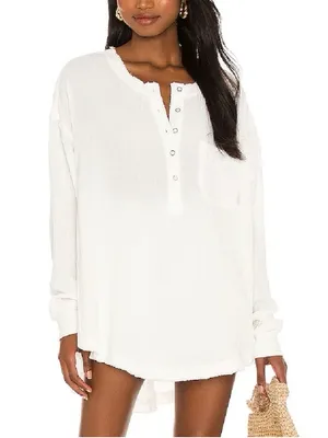 Free People We The Free‎ Oversized Plato Santo Gauze Top Medium thumbnail 1