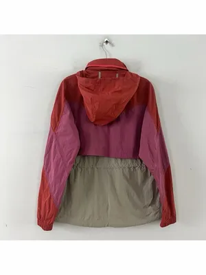 Lululemon‎ Evergreen Anorak Pink Punch Pink Lychee Raw Linen Windbreaker thumbnail 4