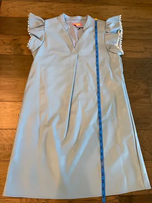 New With Tags THML Faux Leather Flutter Sleeve Dress Sz M thumbnail 5