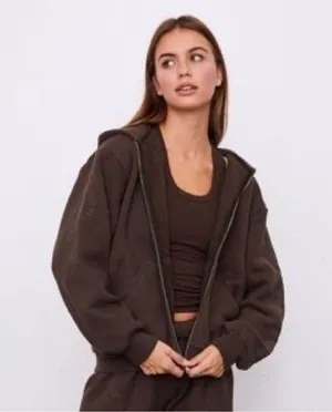 Set Active espresso zip up hoodie thumbnail 2