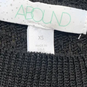 Nordstrom Abound Black Open Weave Neutral Pullover‎ Knit Cropped Sweater Minimal thumbnail 9