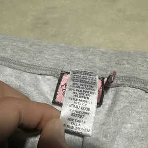 Juicy Couture Women's Gray Knit Jogger Pants Drawstring Pockets Cotton SZ M Y2K thumbnail 3