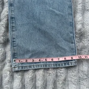 Edikted Wide Leg Jeans Women’s L Light Wash High Rise Button Fly Denim thumbnail 9