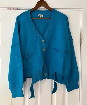 POL Teal Button-Up Women's Cardigan NWOT‎ thumbnail 1