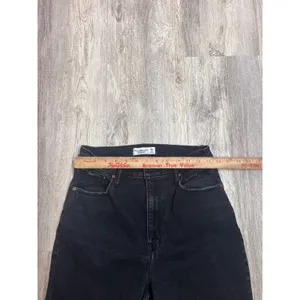 Abercrombie & Fitch Curve Love Ankle Straight Ultra High Rise Black Jeans 28 6R thumbnail 4