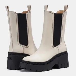 Coach Cream and Black Ankle Booties thumbnail 1