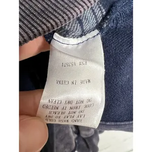 Oli & Hali Plaid Blue Bomber Jacket Small Full Zip Mixed Media Shacket thumbnail 6