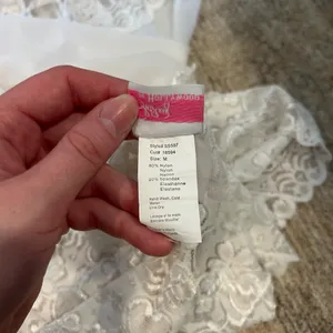 Shirley of Hollywood White lace babydoll dress with adjustable straps and lace trim thumbnail 4