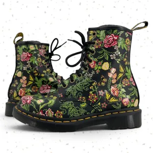 Dr. Martens 1460 Floral Bloom Venus Flytrap Butterfly Print Leather Boots Size 6 thumbnail 2