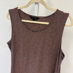 Long Tall Sally Womens Sleeveless Striped Tunic Top Navy Orange Size L CA55271 thumbnail 3
