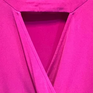 Torrid Fuschia Studio Knit Choker Surplice Babydoll Top Size 0 (12) thumbnail 5
