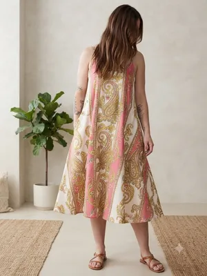 Handmade Bohemian Paisley Summer Dress | Women's Size 8 | With Pockets thumbnail 2