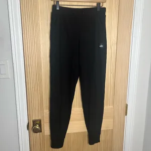 ALO YOGA- Muse Ribbed Jogger Sweatpants Black Size XXS thumbnail 2