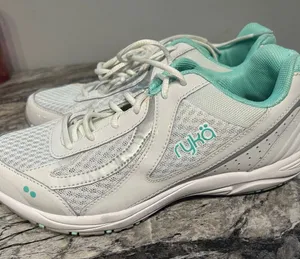 Ryka Women's Athletic Shoes in White and Mint thumbnail 1
