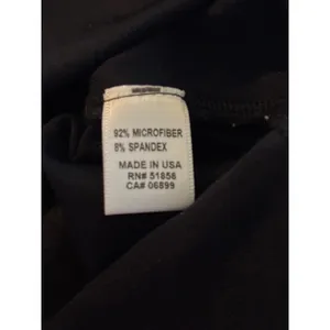Judy P Black Microfiber V-Neck 3/4 Sleeve Tunic Top Size Medium Made in USA thumbnail 5