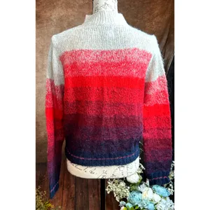 Red Ombre Long Sleeve Mock Neck Soft American Eagle Outfitters Sweater size M thumbnail 13