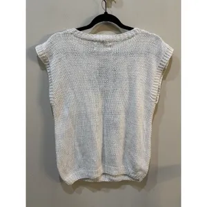 Vintage Hand Knit Sweater Vest Cable Argyle Evan-Picone Petites Size Medium thumbnail 3