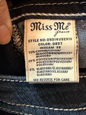 Miss Me Dark Wash Bootcut Jeans • White Stitching • Rhinestone Back Pockets • 32 thumbnail 14