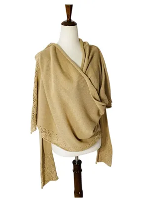 VINTAGE NEW YORK & COMPANY Crochet Knit Waterfall Wrap Cardigan thumbnail 3