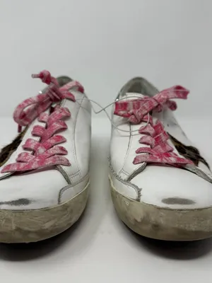 Golden Goose Super-Star Low Top Sneakers Women's IT 40 US 10 White Leopard NWOB thumbnail 4