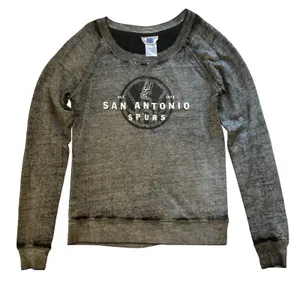 San Antonio Spurs NBA Graphic Sweatshirt Women's‎ M Vintage Style Pullover Faded thumbnail 1