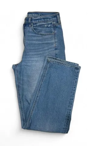 American Eagle Super High-Rise Baggy Straight Jeans thumbnail 1