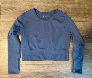 Aerie offline workout long sleeve crop top thumbnail 1