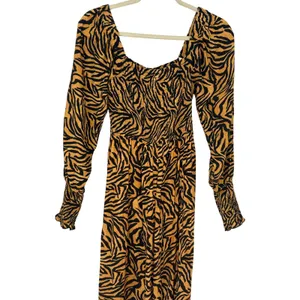 Kachel Anthropologie Tiger-Striped Wide Leg Jumpsuit 4 NWT $170 Animal Print thumbnail 5