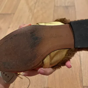 Danica Gold Fuzzy Slip On Mules thumbnail 5
