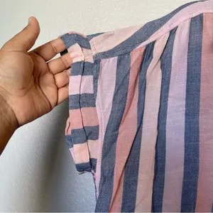 American Eagle striped button down shirt SZ L thumbnail 3