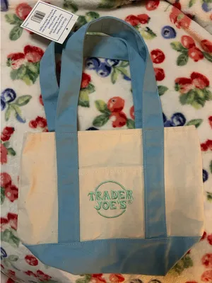 Trader Joe’s canvas tote Blue thumbnail 4
