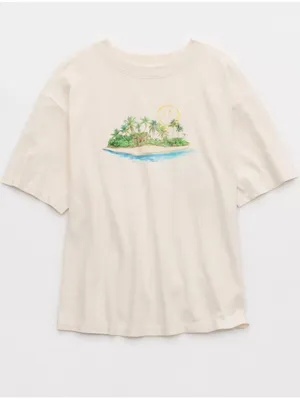 AE Aerie | Smiley® Relaxed T-Shirt American Eagle NWT Natural M thumbnail 2