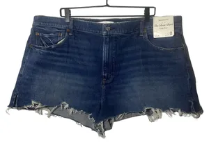 NWT Abercrombie & Fitch The Mom Shorts High Rise Distressed Women’s Size 35 thumbnail 1