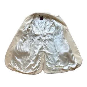 Miss Sixty Women Cream Wool Blend Textured Button Front Coat Jacket XS W792 4353 thumbnail 3