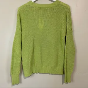 Sweet Romeo Women’s Waffle Knit Lightweight Pullover Sweater Green Size XS NWT thumbnail 7