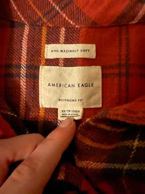 American Eagle Plaid Flannel Shirt thumbnail 2