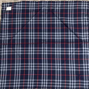 Burberry Navy Plaid Handkerchief thumbnail 1