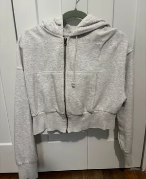 ZARA Cropped Zip-Up Hoodie thumbnail 1