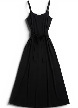 Reformation Dress Womens L Kaila Maxi Black Front Tie Cutout EUC thumbnail 1