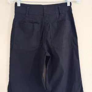 Maeve Anthropologie The‎ Junie Jean Black Wide Leg Petite Pants 27P thumbnail 7