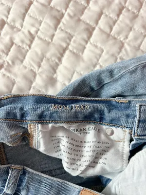 American Eagle Distressed High-Rise Mom Jeans Size 00 Regular thumbnail 4