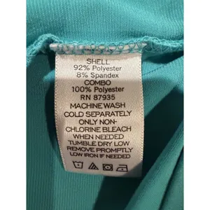 Susan Graver QVC Teal Liquid Knit Asymmetrical Cascading Ruffle Top Size Large thumbnail 5