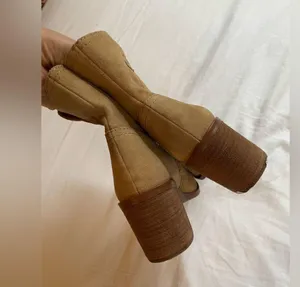 Suede Leather Sand Western Livie Bootie thumbnail 9