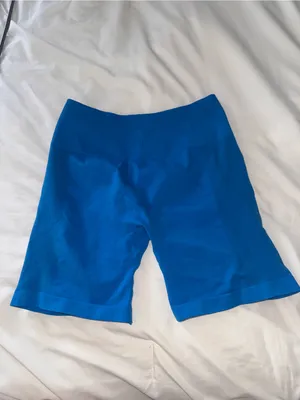 Aurora Blue Athletic Bike Shorts for Women thumbnail 3