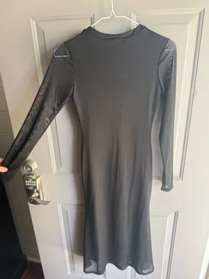Mesh dress in Black thumbnail 3