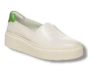 Franco Sarto Lodi 2 Slip On Platform Sneakers Size 6.5 Off White Putty Leather thumbnail 2