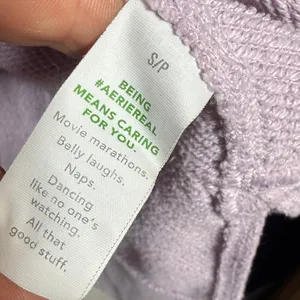 Aerie Long-sleeve Crew-neck Lavender Side Slit Oversized Sweatshirt W2260 Sz S thumbnail 4