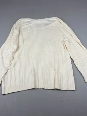 Soft Surroundings SoftEssential Ribbed Sweater 2X Ivory Cream NWT Lightweight thumbnail 3