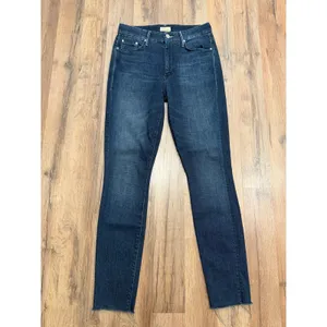 MOTHER Looker Ankle‎ Fray High Waist Jeans Dark Wash Women's 26 thumbnail 2