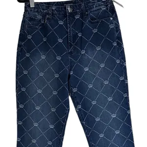 NWT Juicy Couture Venice Crown-Print Straight Jeans thumbnail 9
